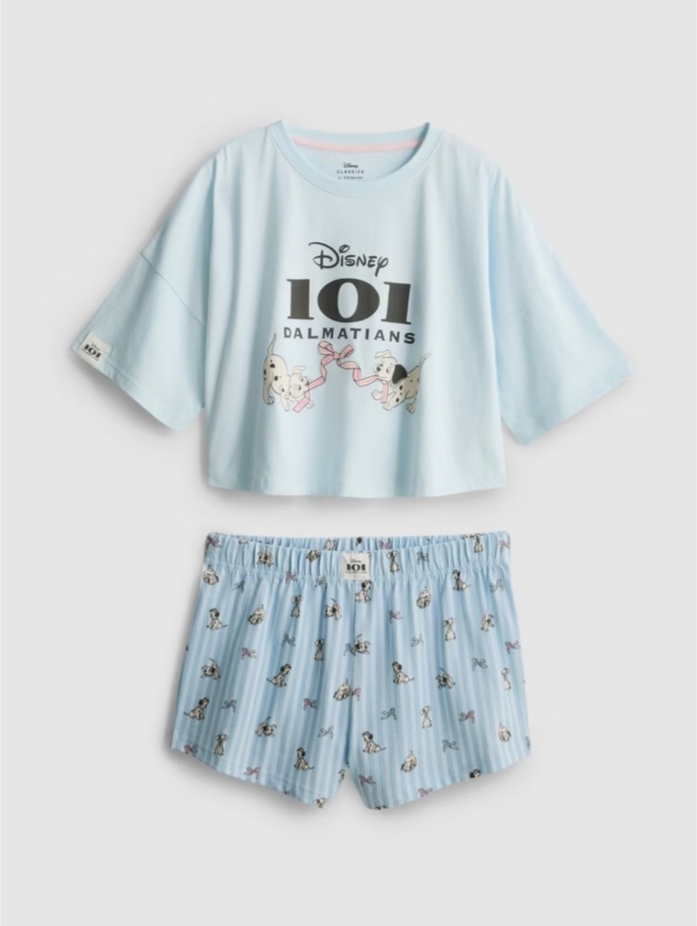 Disney 101 Dalmatians Light Blue Women Pajama Set, Primark